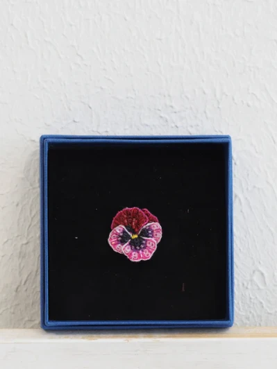 Rose Pansy Brooch