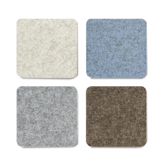 Merino Wool Square Coasters - Cobblestone 4 pk