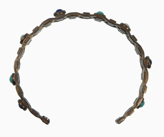 Narrow Bronze Woven Metal Cuff