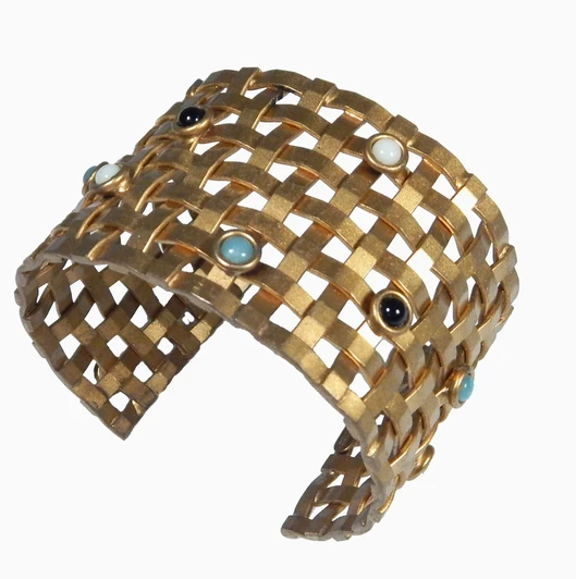 Bronze Woven Metal Cuff