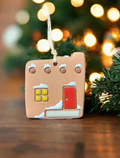 Snow Adobe Ornament - Red
