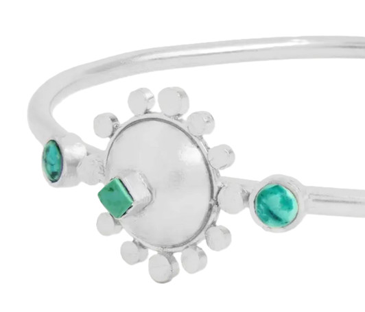 Silver Stupa Bangle