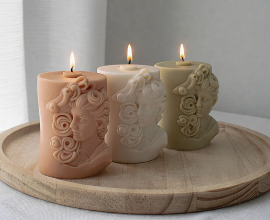 Hellenistic Lady Candle - Olive