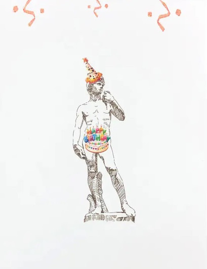 Michealangelo's David Birthday Card