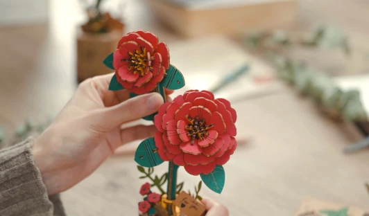 Red Camelia 3D Puzzle