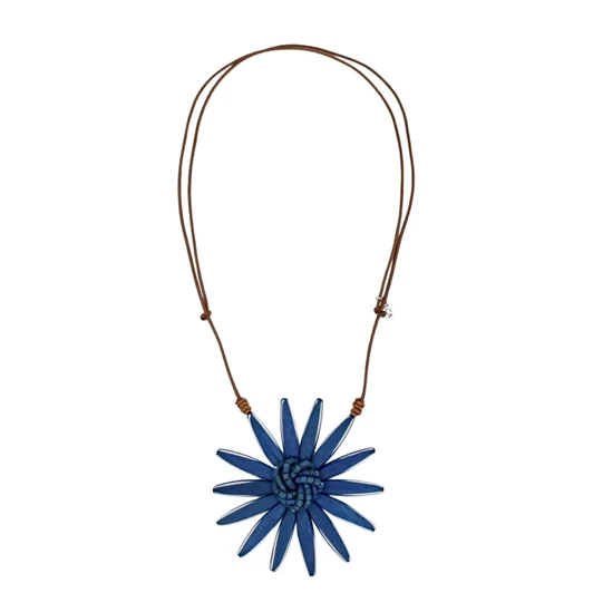 Blue Amaya Flower Necklace