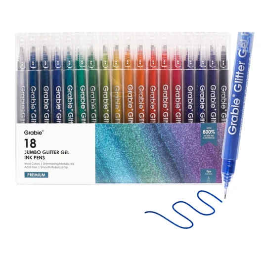 Iridescent Glitter Pen Set of 18