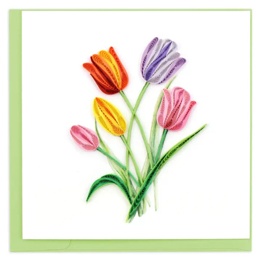 Tulips Quilling Card