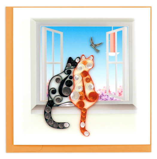 Two Cats Quilling Card