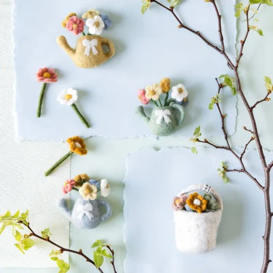 Mini Flowers in Basket