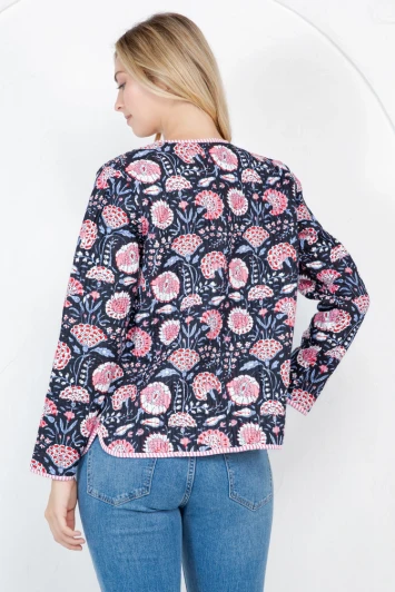 Pink/Yellow Quilted Jacket 