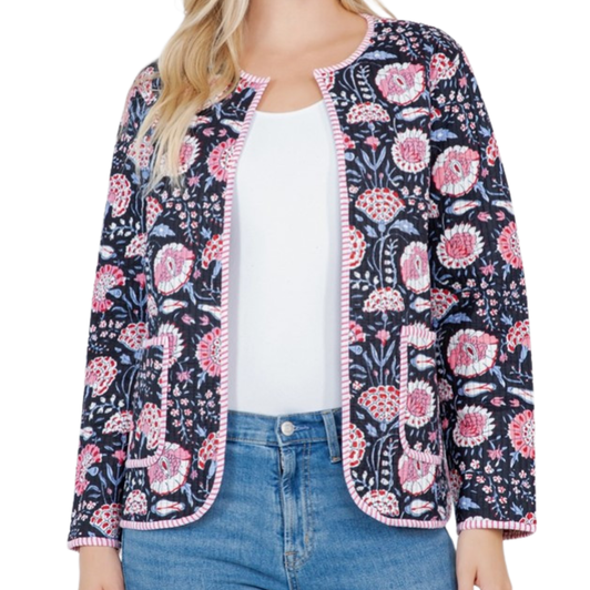 Pink/Yellow Quilted Jacket 
