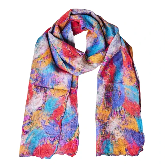 Matisse Wool/Silk Scarf, Blue