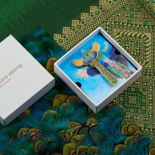 Green Peafowl Pin