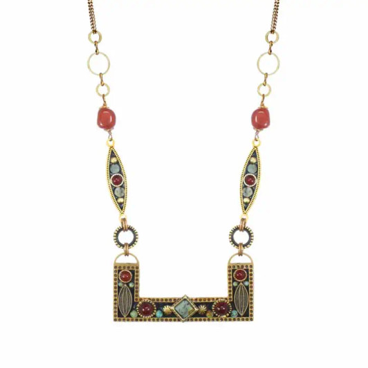Earth Abstract Bar Necklace