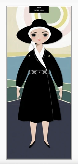 Georgia O'Keeffe Black Dress Paper Doll
