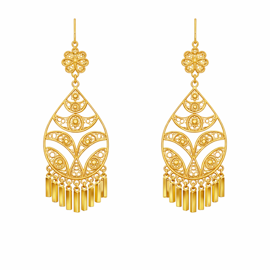 Filigree Oaxacan Teardrop Earrings