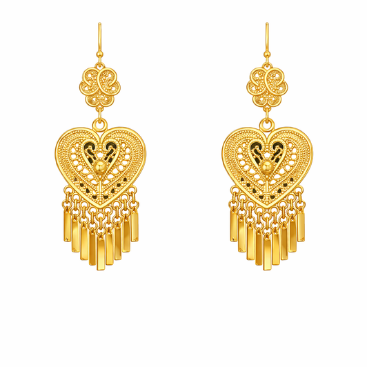 Filigree Oaxacan Heart Earrings