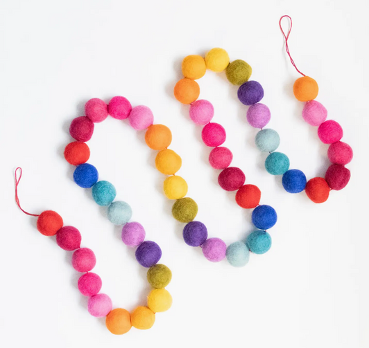 Rainbow Ball Garland