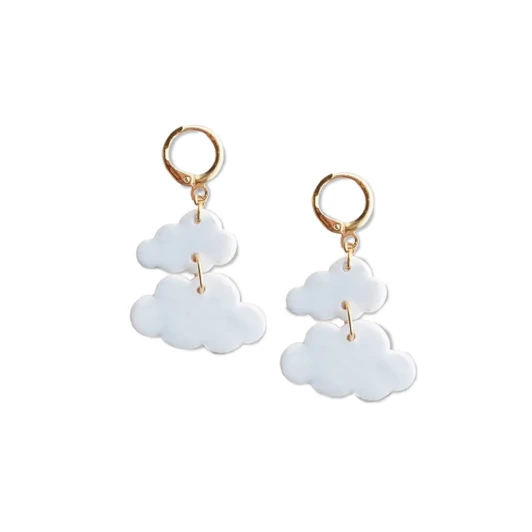 Cloud Huggie Earrings