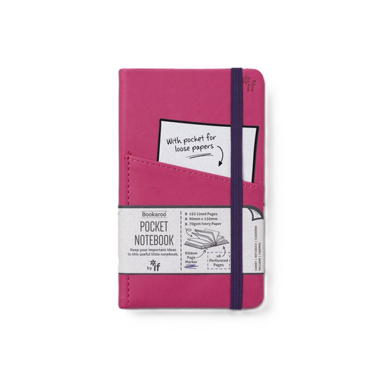 Bookaroo Pocket Notebook - Hot Pink