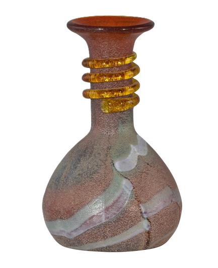 Speckle Earth Neck Art Glass Vase