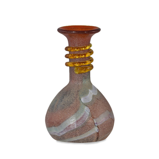Speckle Earth Neck Art Glass Vase