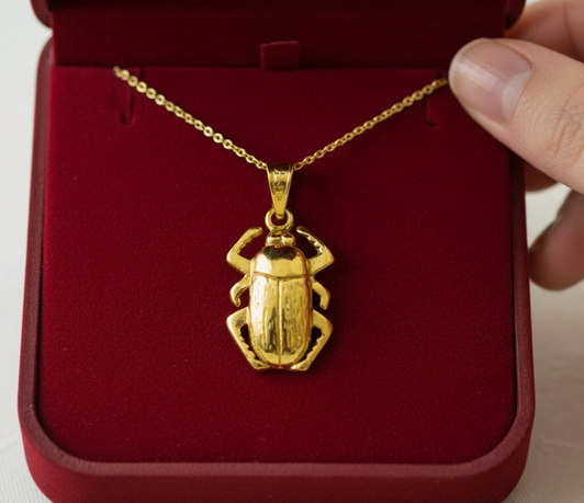 Brass Scarab Pendant