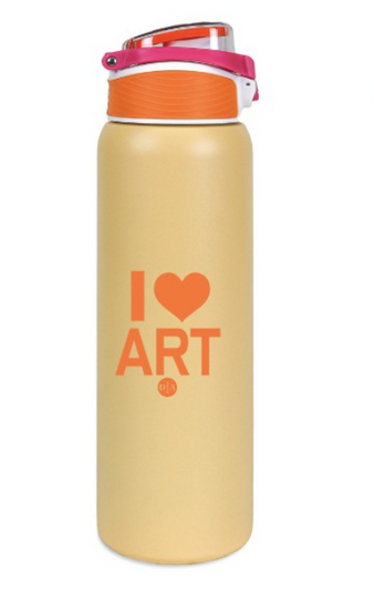 I Heart Art DIA Water Bottle - Orange