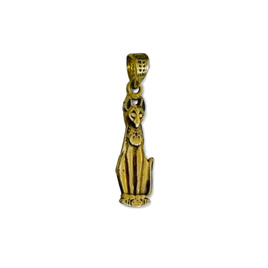 Brass Bastet Pendant