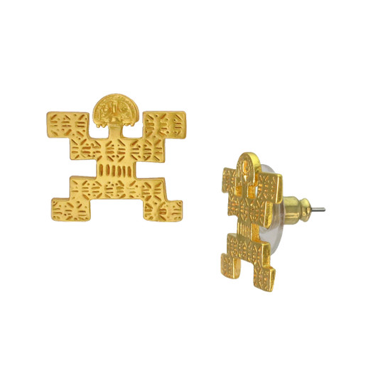 Jaguar-Man Gold Studs