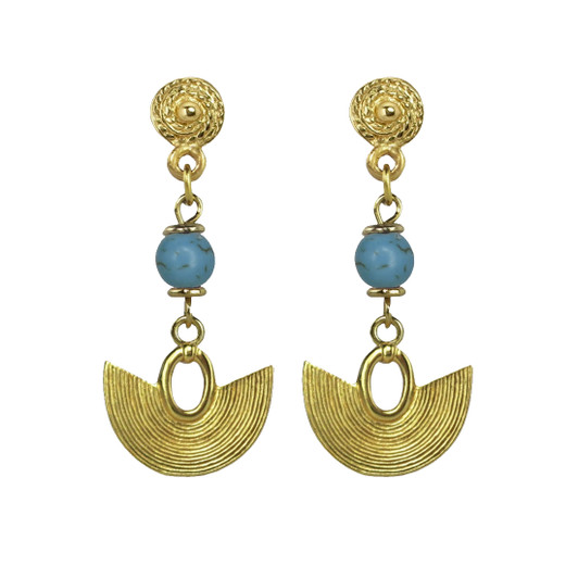 Crescent Turquoise Earrings