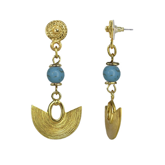 Crescent Turquoise Earrings