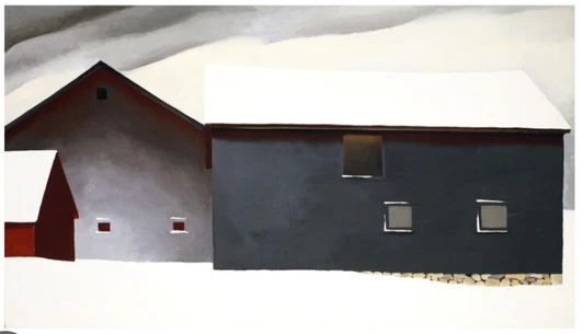 Barn with Snow - O'Keeffe 8x10 Print