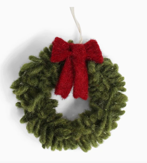 Mini Wreath with Red Bow