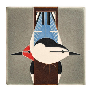 Upside Down, Charley Harper Motawi Tile 6x6