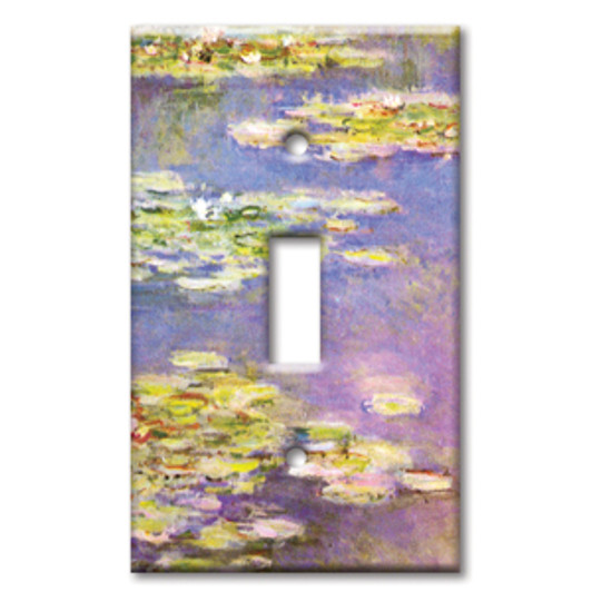 Switch Plate Single Monet Water Lilies