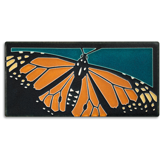 Motawi Tileworks Monarch Butterfly Tile Turquoise