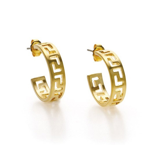 Classical Meander Link Post Earrings