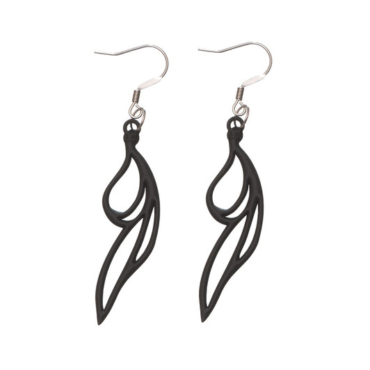 Drops Earrings in Black