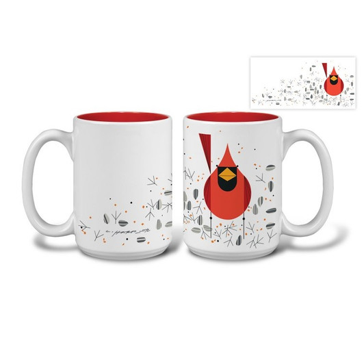 Image shows both front and back of the mug.