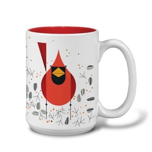 Cardinal and Seeds, Charley Harper Grande Mug