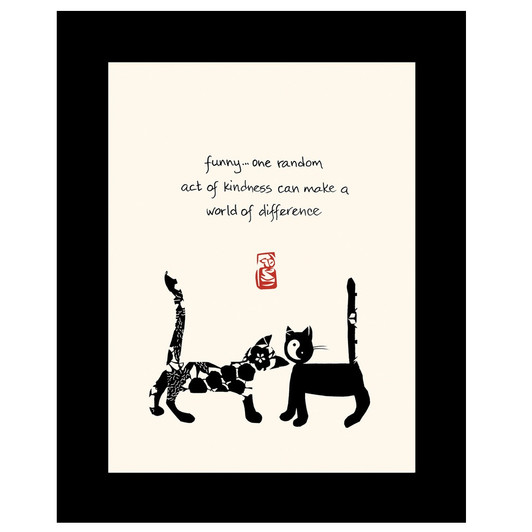 Haiku Cats Matted Print: Kindness