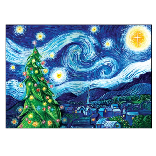 Silent Night, Starry Night Boxed Holiday Cards