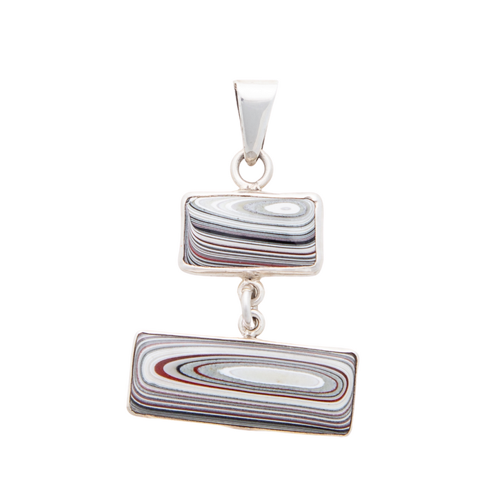 2 Piece Fordite Pendant A