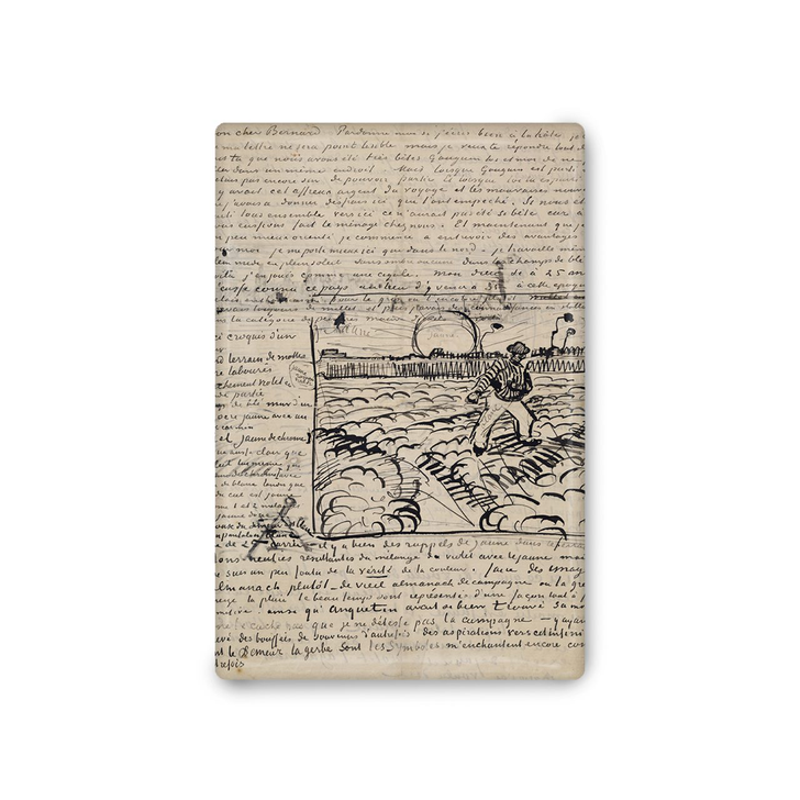 Letter to Emile Bernard, Sower with Setting Sun, Van Gogh Magnet 