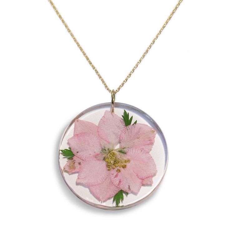 Cherry Petals Full Moon Necklace