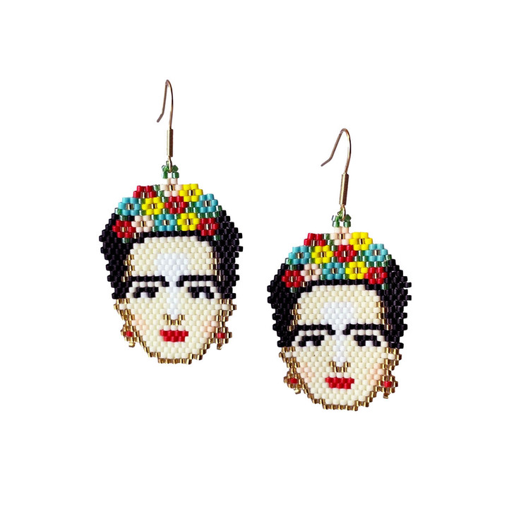 Frida Kahlo Beauty In Paint Statement Dangle Wood Earrings – Kerena Nicole  LLC