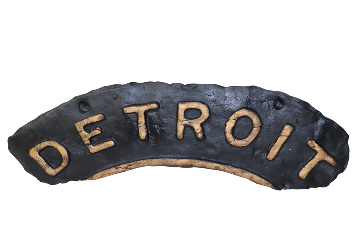 Detroit Arched Ceramic Sign