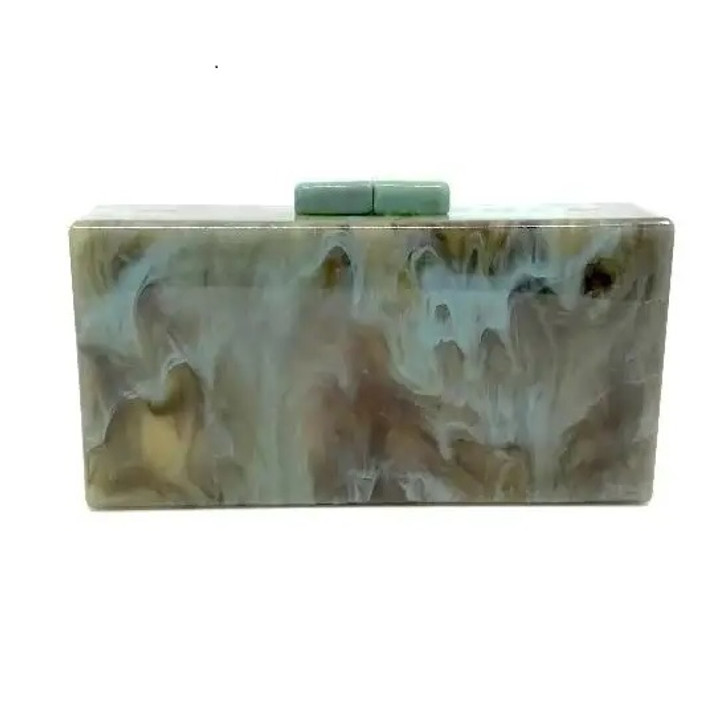 Green Marble Clutch